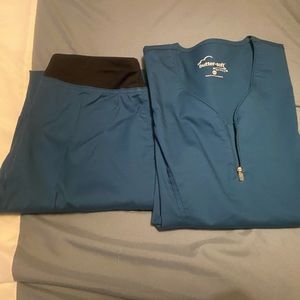 Caribbean Blue scrub set